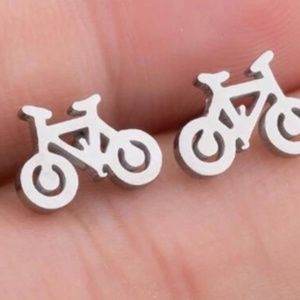 Bike stud earrings
